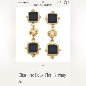 Susan Shaw NWT Charlotte Deux Tier Earrings